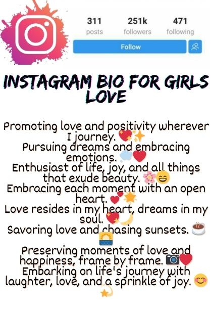 Instagram Bio for Girls Love